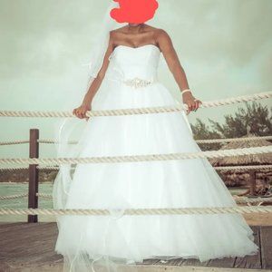 David bridal ball gown wedding dress